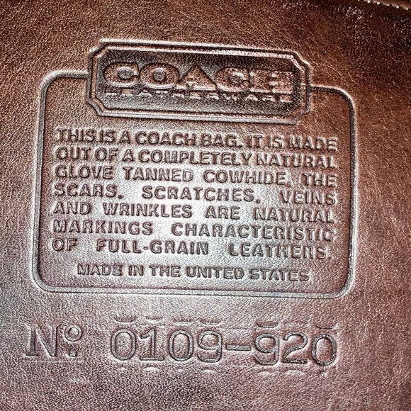 Vintage Coach 70s brown leather men’s bag - Picture 8 of 9